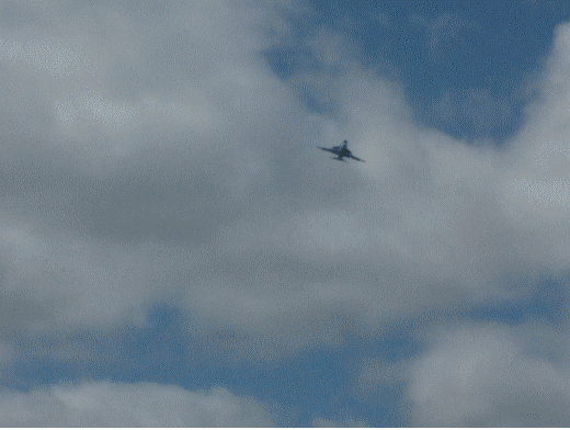 The flyover of the Space Shuttle Enterprise